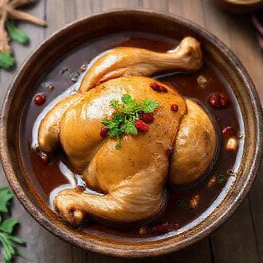 Gà hầm sâm (Gà tần sâm)