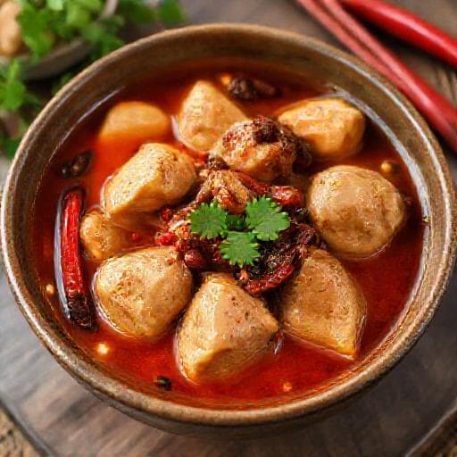 Gà Tiềm Ớt Hiểm Kiểu Hoa