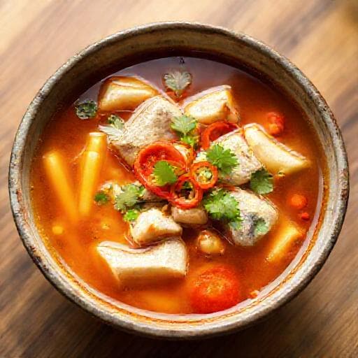 Canh chua cá bớp nấu măng