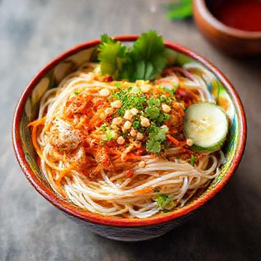 Bún rạm trộn chua ngọt