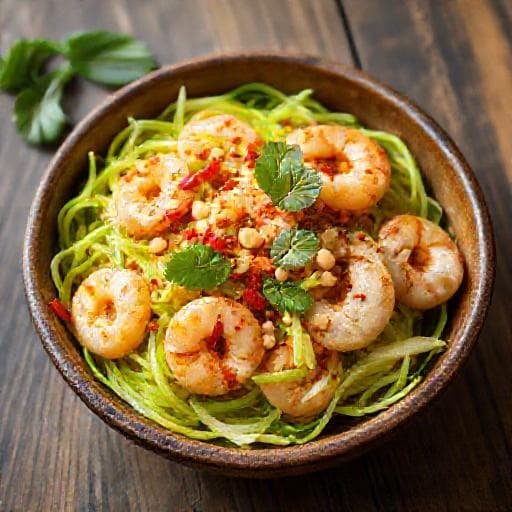 Tôm Sốt Thái Xoài Xanh