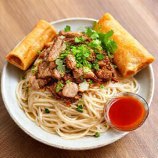 Bún Thịt Xào Chả Giò