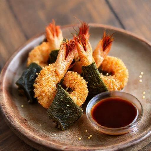 Tôm Chiên Xù Cuốn Rong Biển