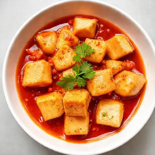 Đậu hũ sốt cà chua nhanh gọn
