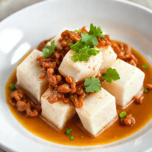 Đậu hũ non sốt thịt băm nhanh gọn