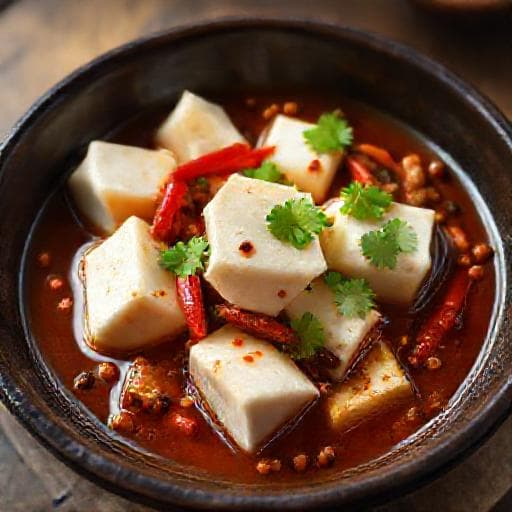 Đậu hũ non sốt thịt băm kiểu Tứ Xuyên