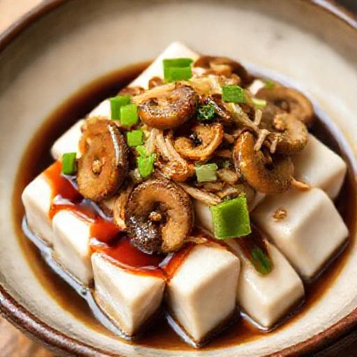 Đậu hũ hấp nấm hương truyền thống
