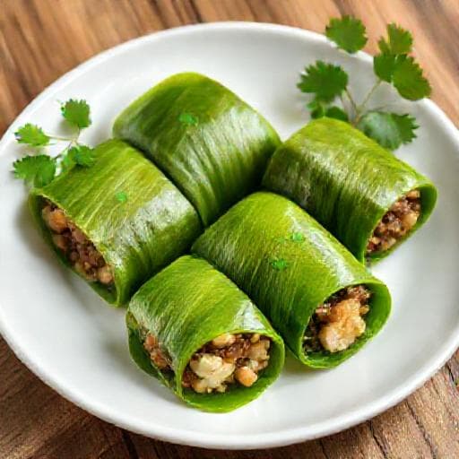Đậu hũ cuốn lá lốt chay