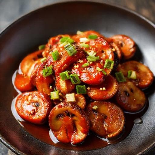 Nấm đùi gà áp chảo kiểu Hàn Quốc (Gochujang)