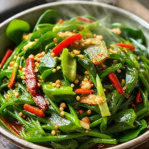 Rau muống xào chao tỏi ớt