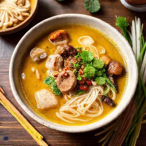 Bún Nghệ Huế Chay