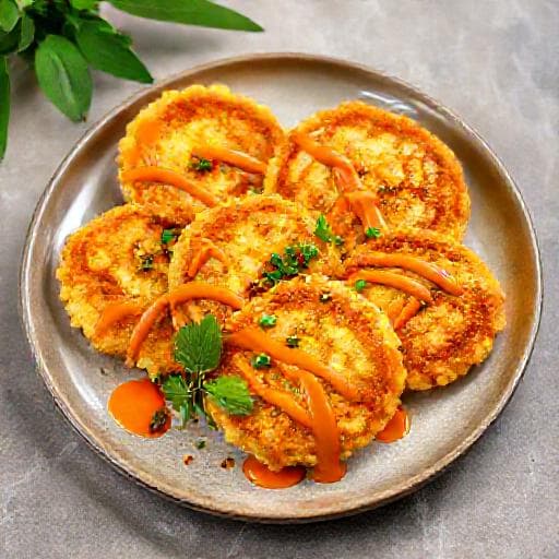 Bánh Ngô Chiên Sốt Dừa Cay