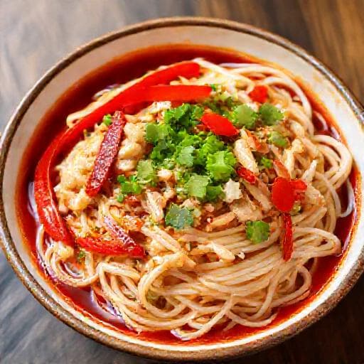 Phở Gà Trộn Sốt Tỏi Ớt