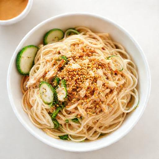 Phở Gà Trộn Sốt Mè Rang