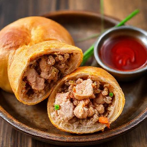Bánh Bao Chiên Nhân Tôm Thịt