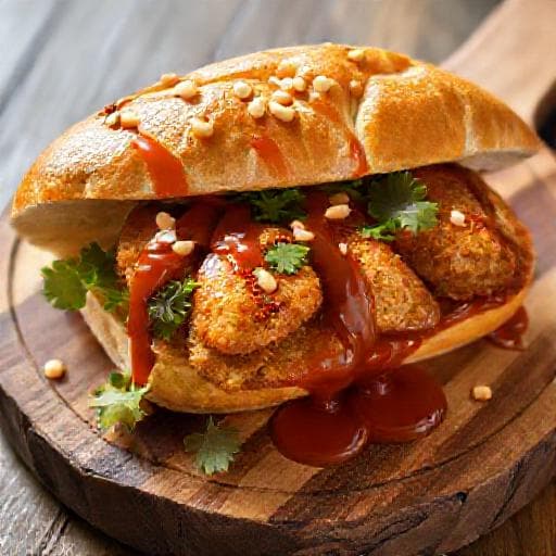 Bánh Mì Chả Cá Sốt Me