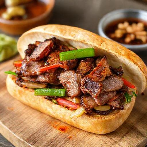 Bánh mì bò nướng kiểu Huế