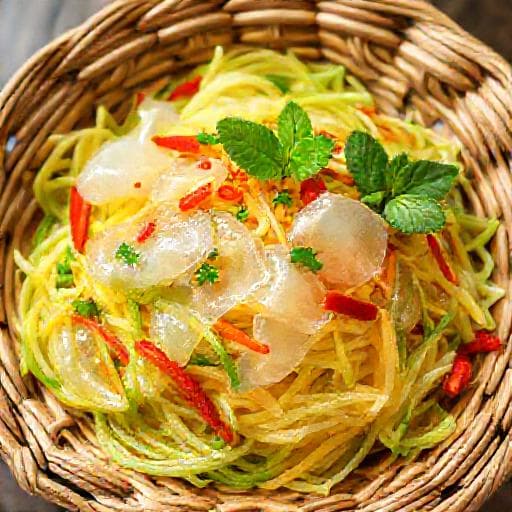 Sứa Đạn Sốt Thái Xoài Xanh