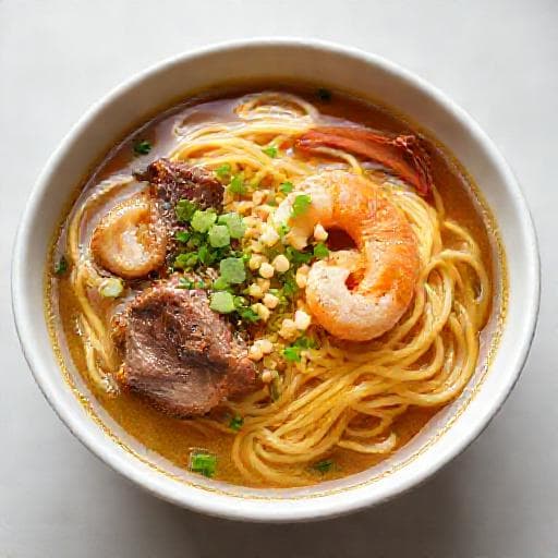 Mì Quảng Sườn Tôm Nhanh Gọn