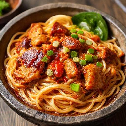 Mì Ramen Gà Cay Kiểu Hàn Quốc (Dak Galbi Ramen)