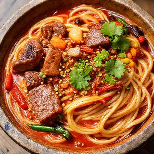 Mì Udon Bò Cay Kiểu Hàn Quốc