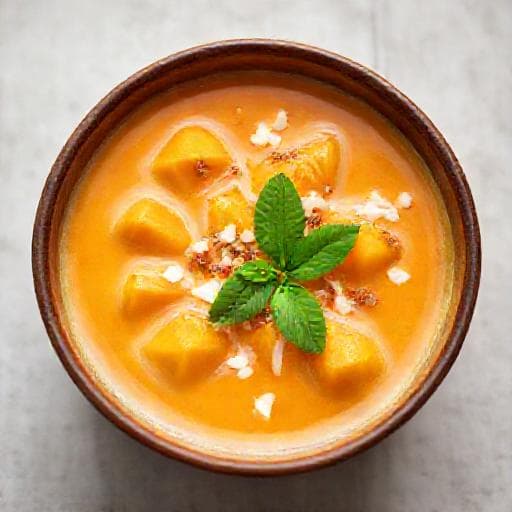 Chè Kho Bí Đỏ Nước Cốt Dừa