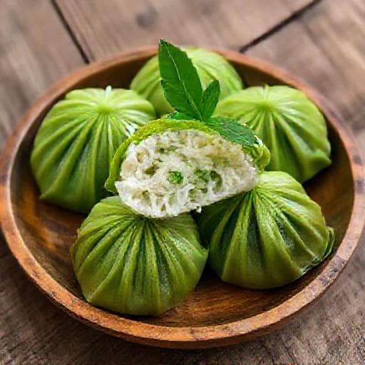 Bánh Ít Nhân Dừa Lá Dứa