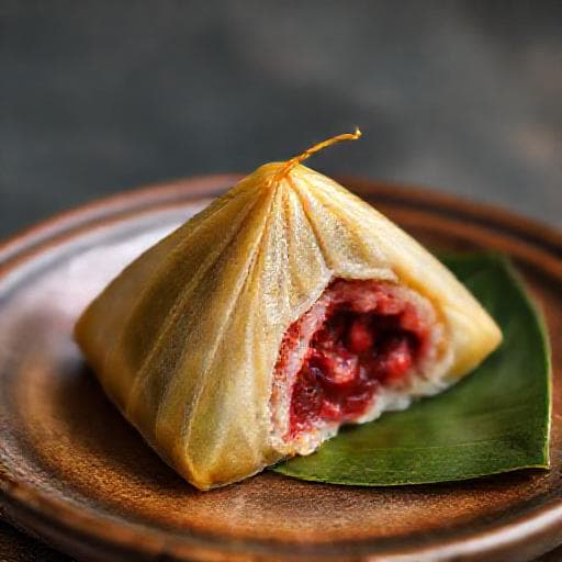 Bánh Ú Tro Nhân Đậu Đỏ