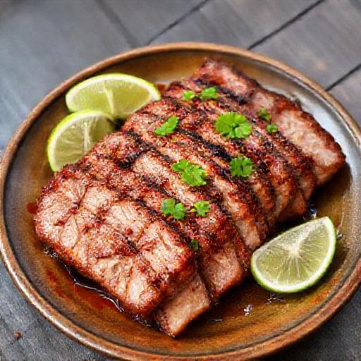 Thịt ba chỉ nướng sa tế kiểu miền Trung