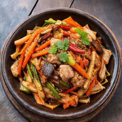 Thịt Heo Xào Rau Củ Kiểu Huế