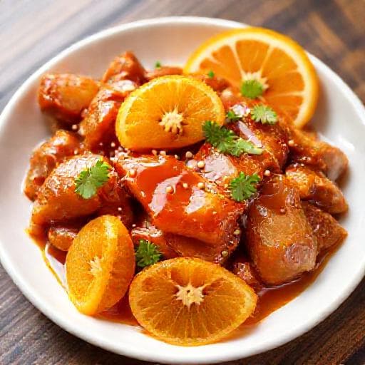 Thịt Heo Sốt Cam Truyền Thống