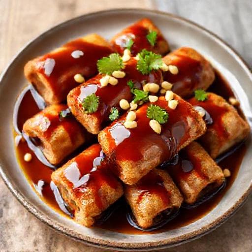 Nem Chua Rán Sốt Me