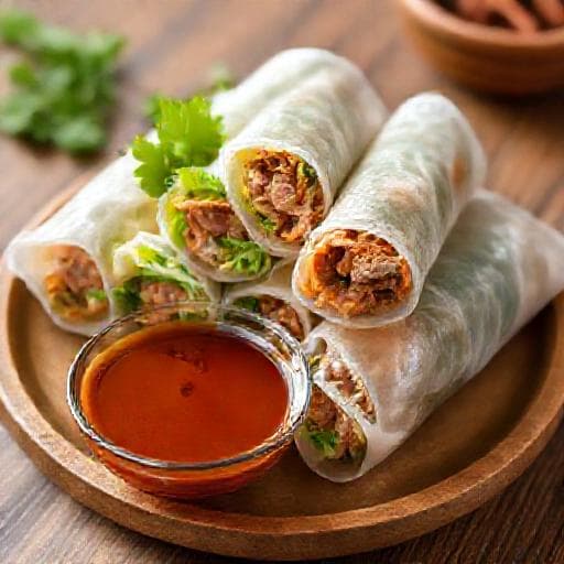 Nem tai thính cuốn bánh tráng