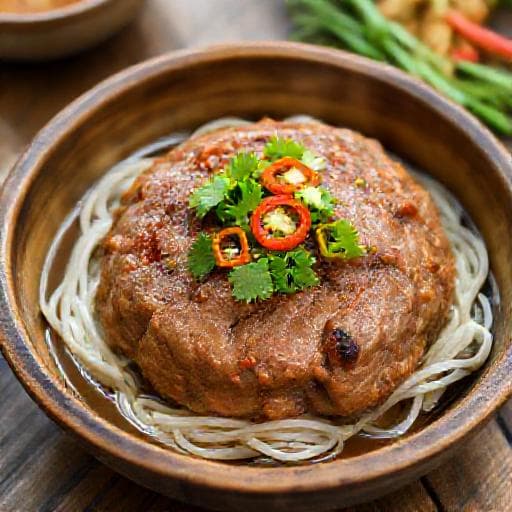 Mắm chưng thịt kiểu nhanh gọn