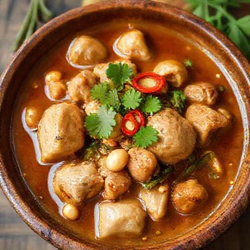 Gà Nấu Đậu Truyền Thống