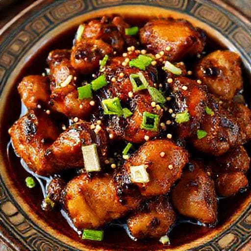Gà Sốt Tiêu Đen Kiểu Hoa